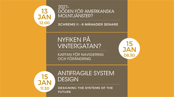 Vi kickstartar 2021 med tre webinar! 