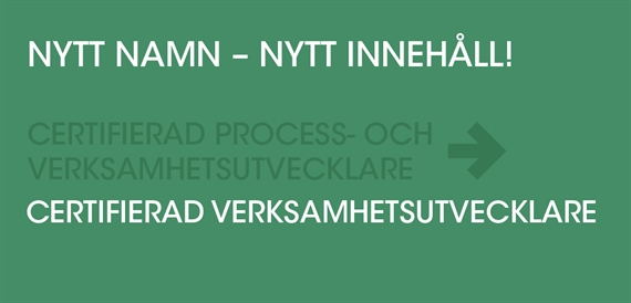 Certifierad process- och verksamhetsutvecklare byter namn