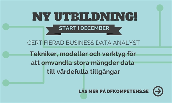 Certifierad Business Data Analyst – ny utbildning för affärsinriktade dataanalytiker